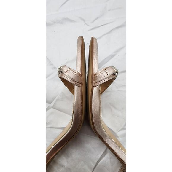 Jewel Badgley Mischka Charlee Satin Block Heel Pumps Size 8.5 - Picture 11 of 12